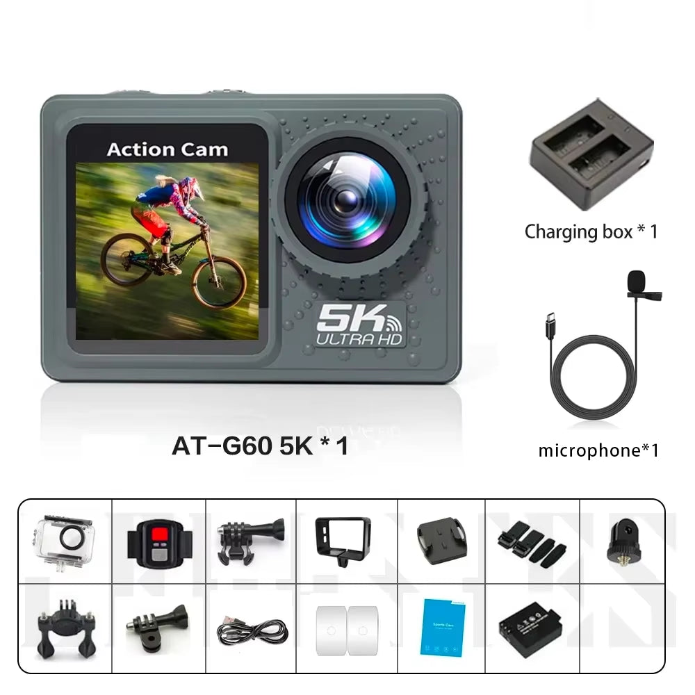 Action Camera 4K Bicycle Camera Electronic Stabilizer Action Cam Wifi 5K Sport Camera Helmet Video Recording Cameras for Go Pro