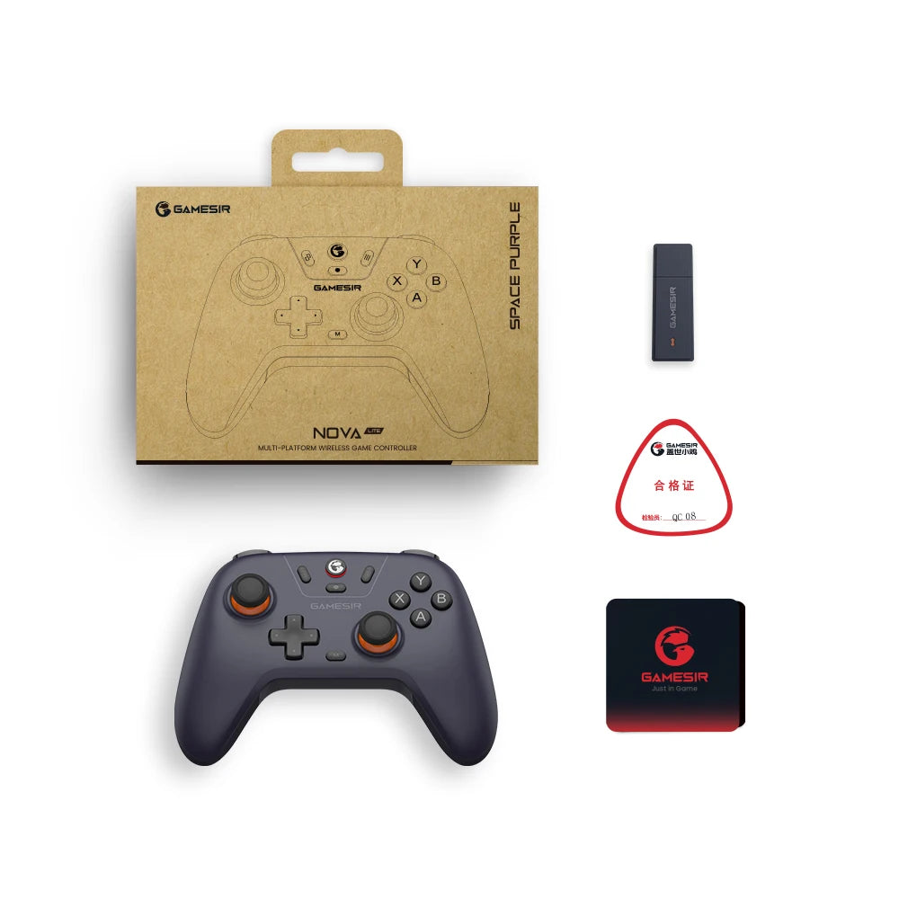 Gamesir Nova Lite Wireless Gamepad, Gaming Controller with Bluetooth, Dongle, Wired for Switch, Android, IOS, PC & Steam Games