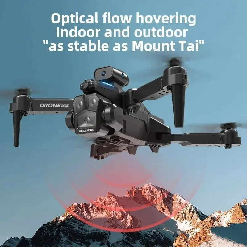 New C10 Drone GPS 8K HD Three Cameras Optical Flow Obstacle Avoidance Aerial Photography RC Foldable Quadcopter Toys Gifts