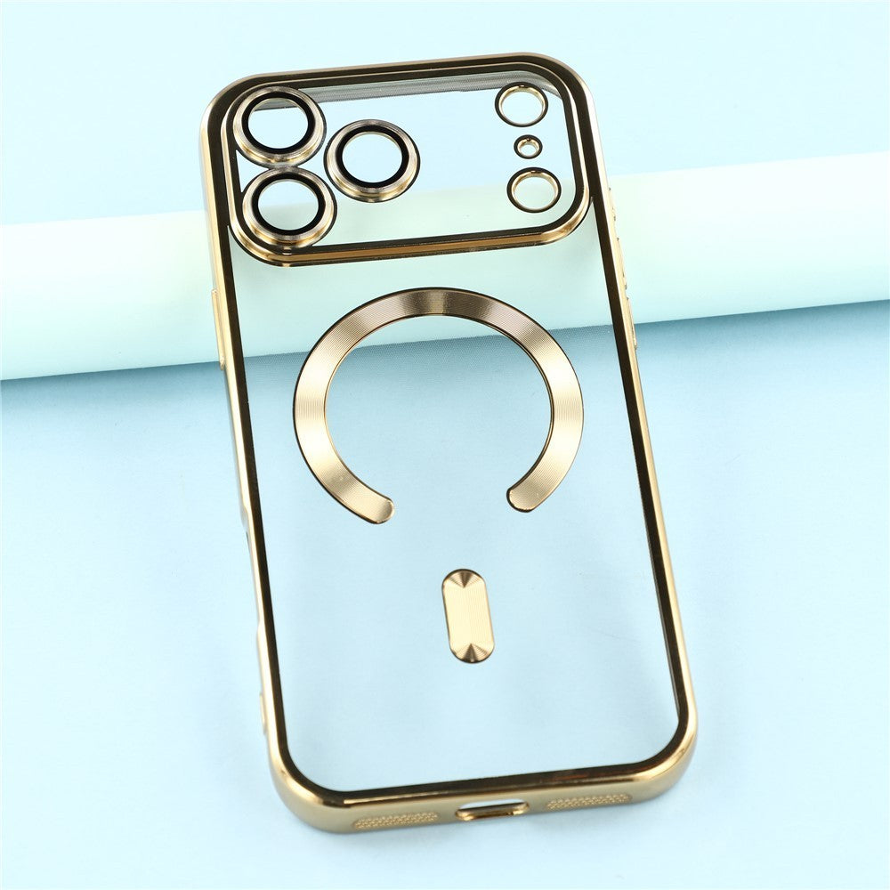 Magsafe with Lens Glass Case for Iphone 17 Pro Max 16Pro 17E 15 14 13 12 SE 2022