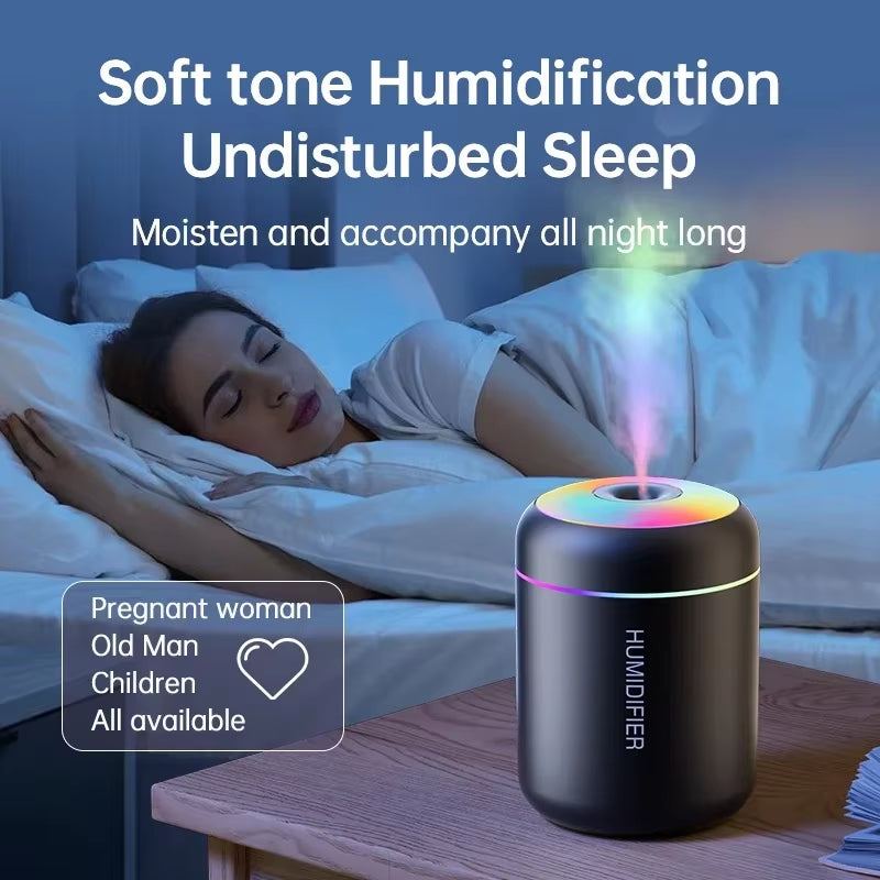 Car Mini Air Humidifier 180ML USB Electric Aroma Diffuser Essential Oil Purifier Aromatherapy Mist Maker Lights for Home Bedroom