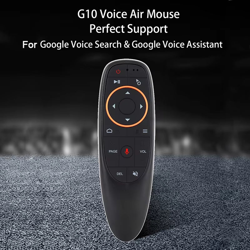 G10S Fly Air Mouse Wireless 2.4Ghz Mini Gyro Remote Control for Android Tv Box with Voice Control for Gyro Sensing Game