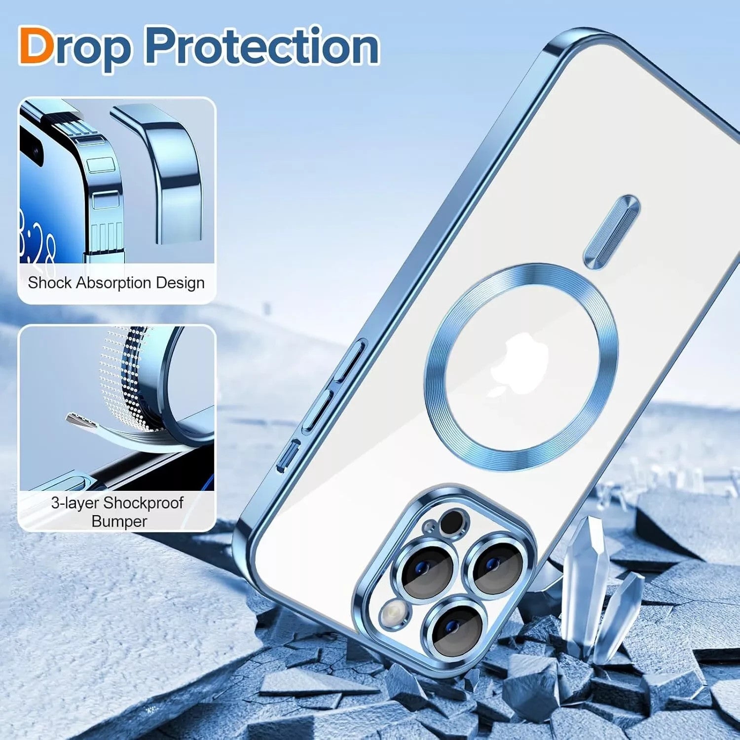 Magsafe with Lens Glass Case for Iphone 17 Pro Max 16Pro 17E 15 14 13 12 SE 2022