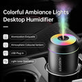 Car Mini Air Humidifier 180ML USB Electric Aroma Diffuser Essential Oil Purifier Aromatherapy Mist Maker Lights for Home Bedroom