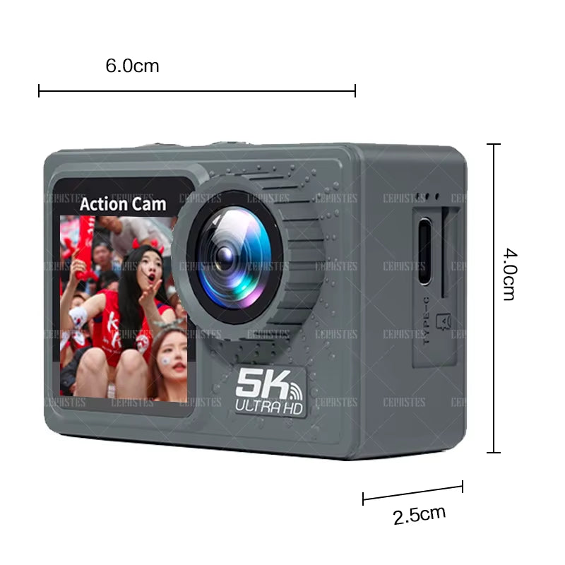 Action Camera 4K Bicycle Camera Electronic Stabilizer Action Cam Wifi 5K Sport Camera Helmet Video Recording Cameras for Go Pro