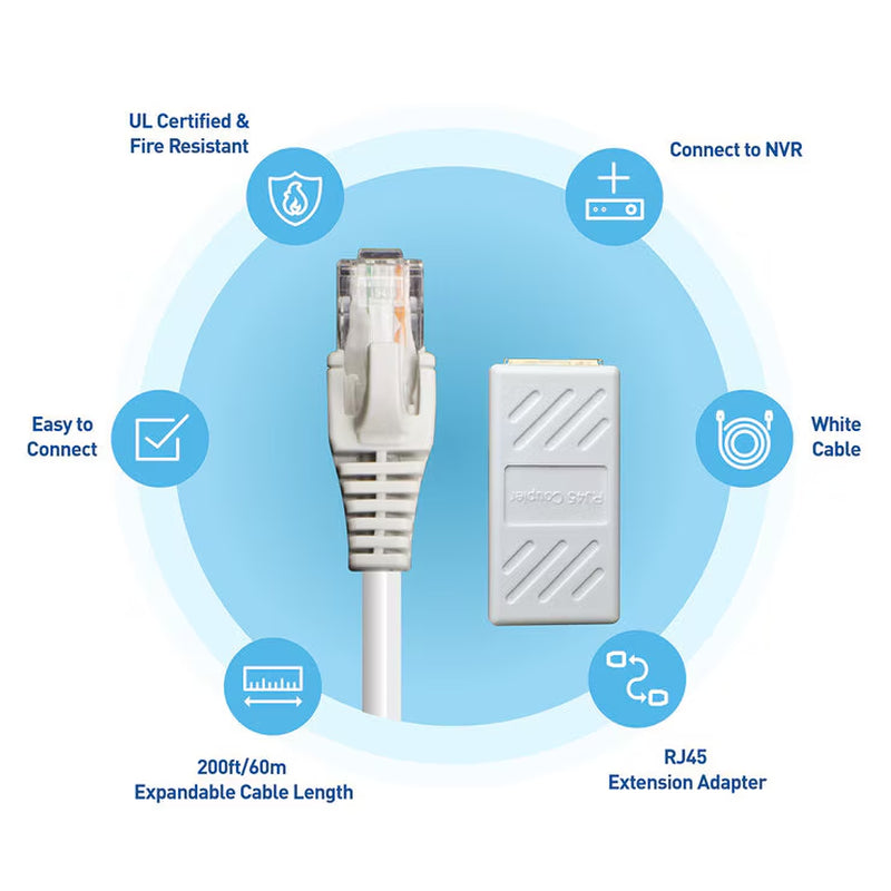 60M/200Ft Network Extension Cable, SWNHD-60MCAT5E-GL