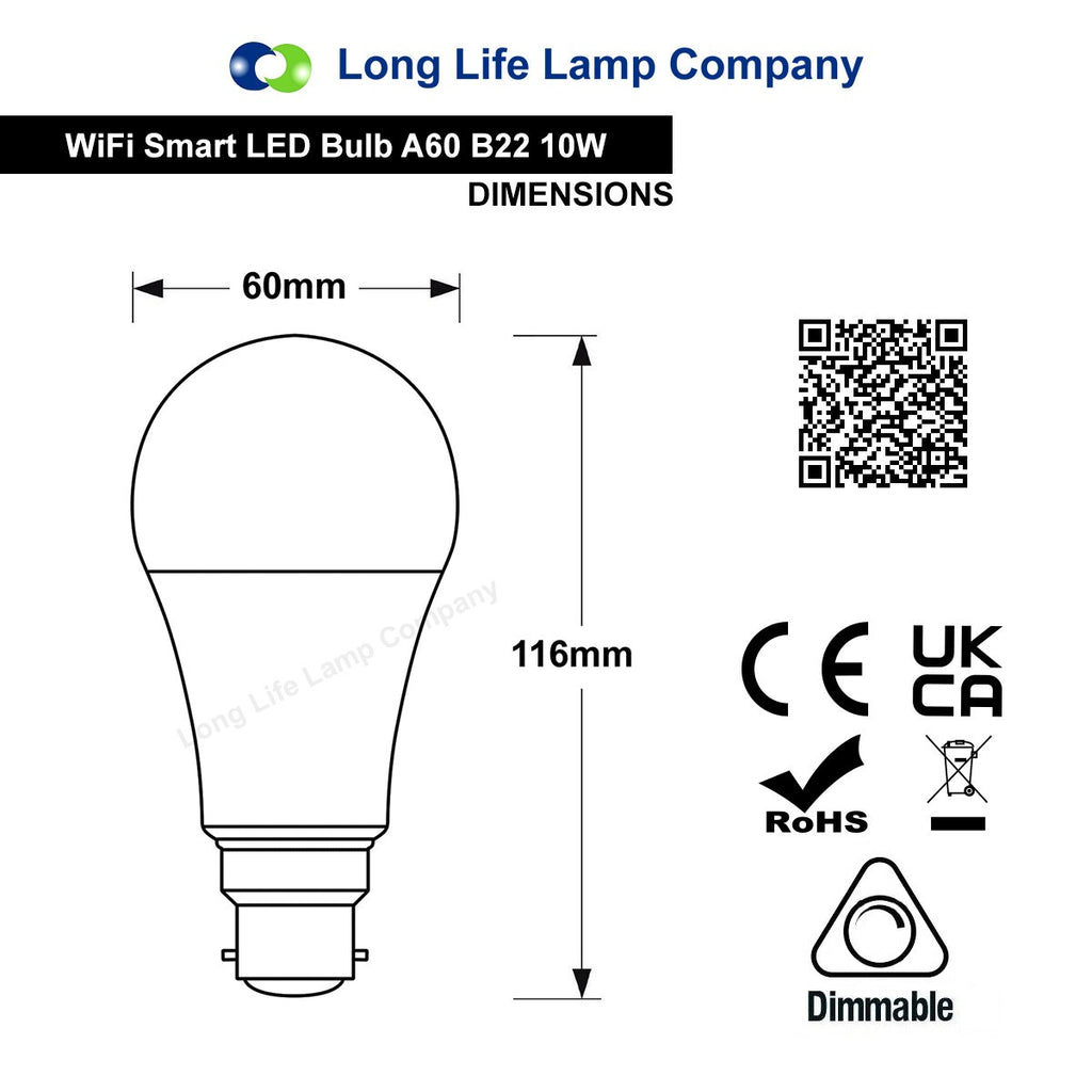 Wifi RGB Smart LED Light Bulb for Apps by Ios Android Amazon Alexa Google Home