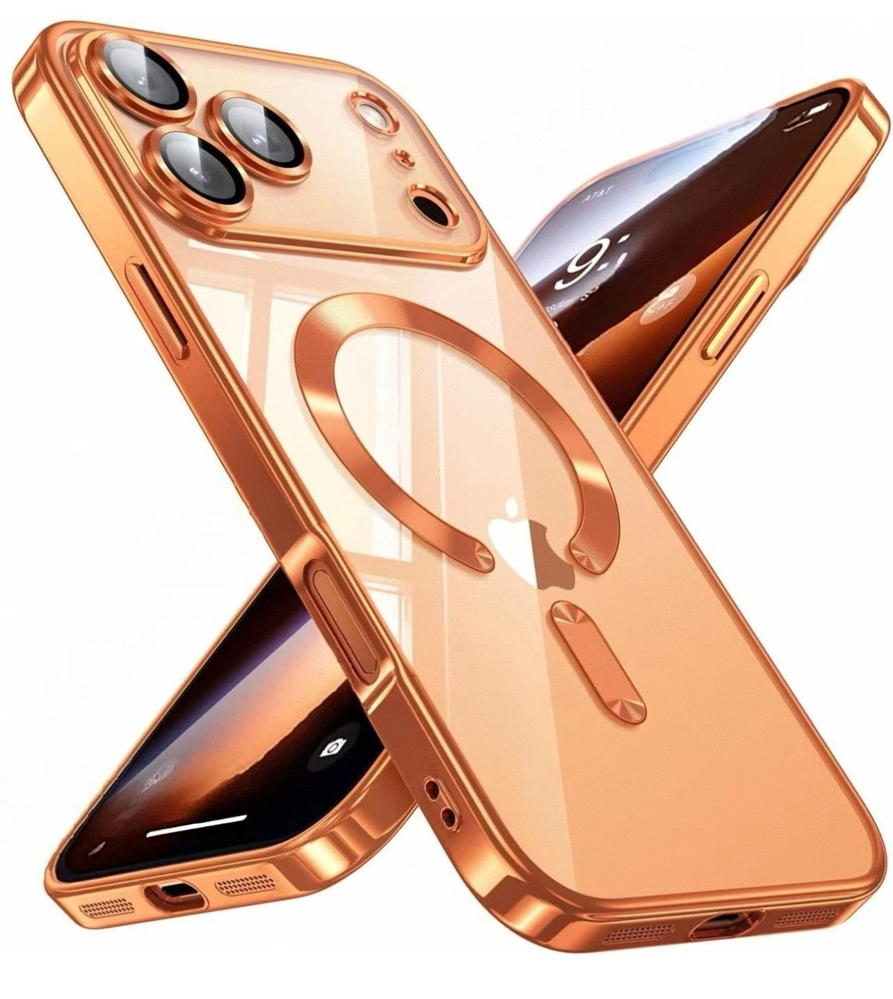 Magsafe with Lens Glass Case for Iphone 17 Pro Max 16Pro 17E 15 14 13 12 SE 2022