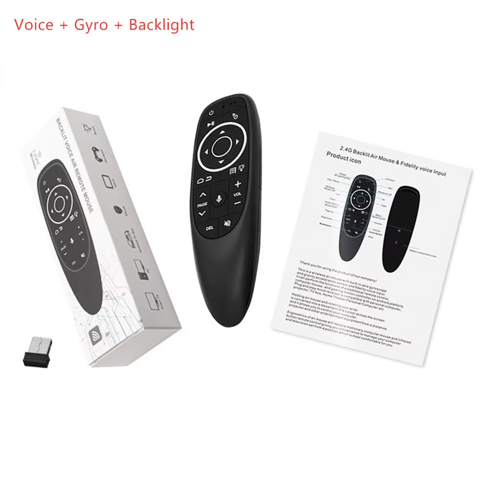 G10S Fly Air Mouse Wireless 2.4Ghz Mini Gyro Remote Control for Android Tv Box with Voice Control for Gyro Sensing Game