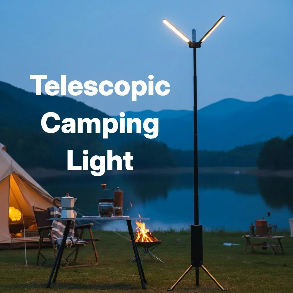 Telescopic Camping Light 15600Mah Rechargeable Lantern, Waterproof Collapsible Outdoor LED Flashlight for Hiking Tent