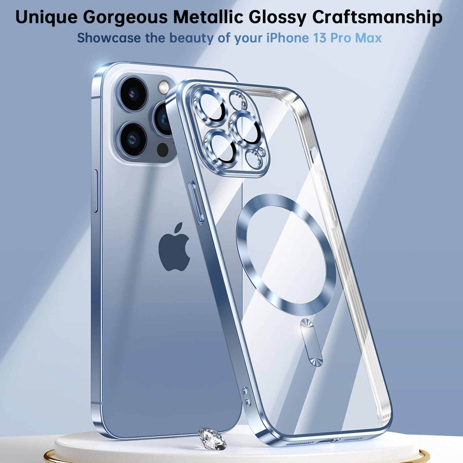 Magsafe with Lens Glass Case for Iphone 17 Pro Max 16Pro 17E 15 14 13 12 SE 2022