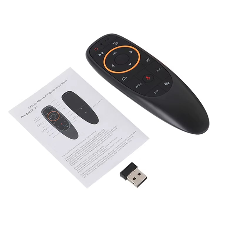 G10S Fly Air Mouse Wireless 2.4Ghz Mini Gyro Remote Control for Android Tv Box with Voice Control for Gyro Sensing Game