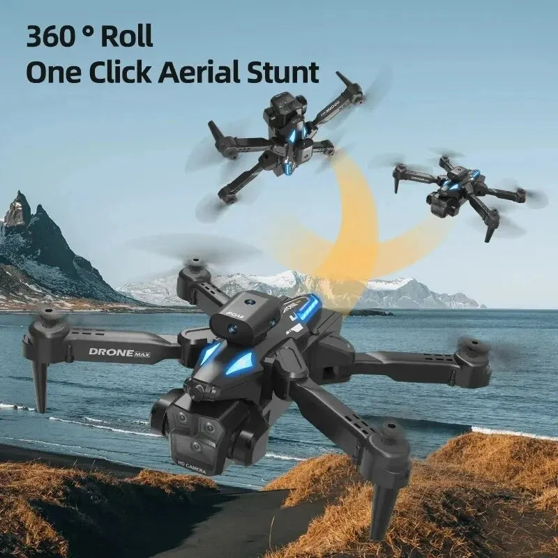 New C10 Drone GPS 8K HD Three Cameras Optical Flow Obstacle Avoidance Aerial Photography RC Foldable Quadcopter Toys Gifts