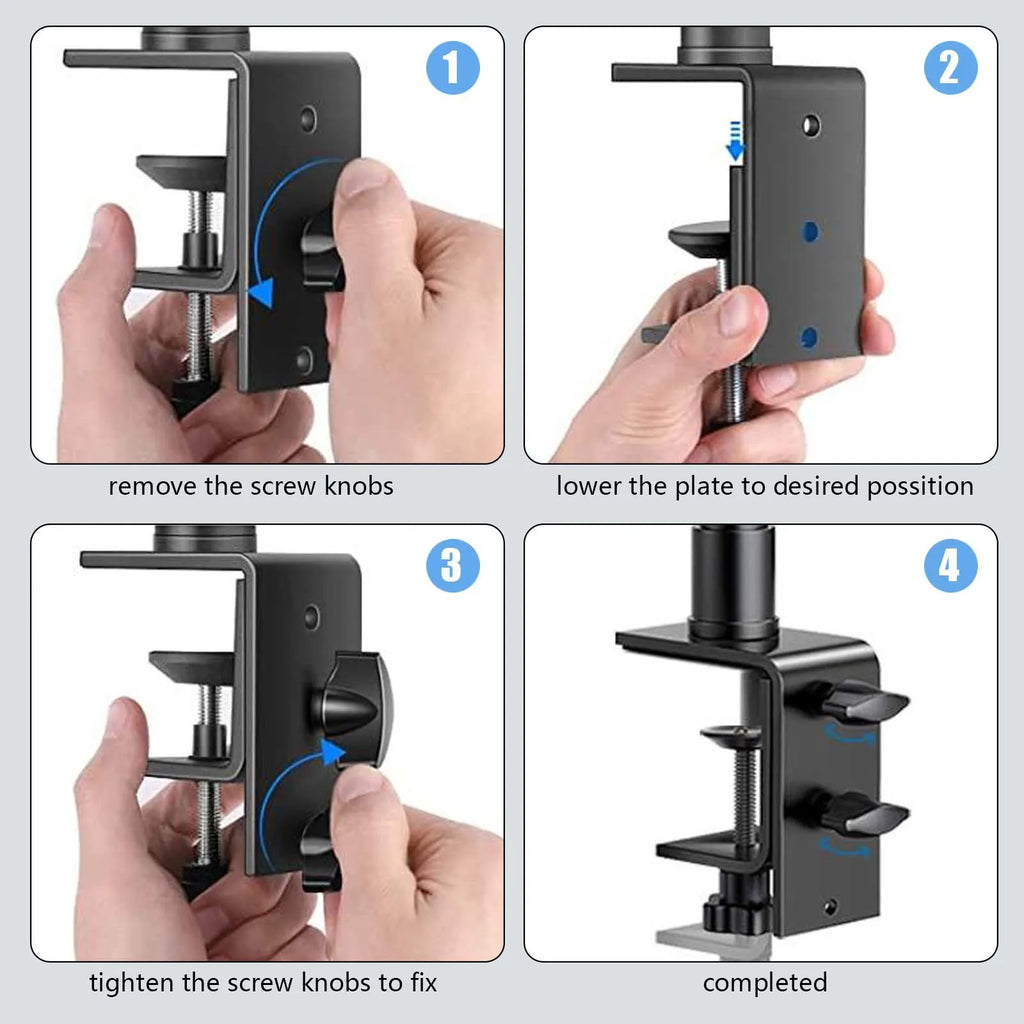 Desk Mount Stand DSLR Camera C Clamp Light Stand Photographic Light Boom Stand with Ball Head for Phone Video Ring Light Zoom