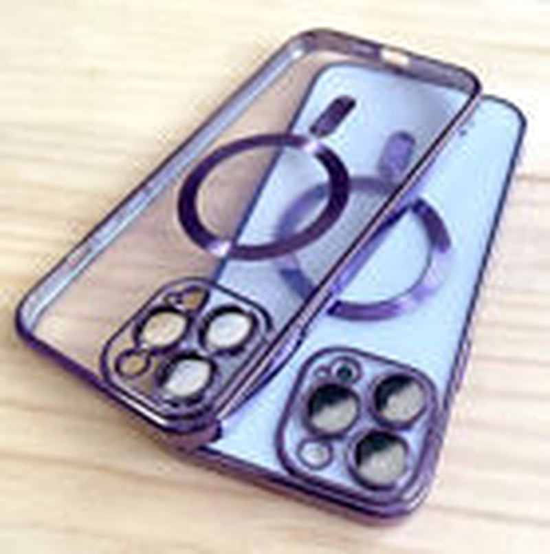 Magsafe with Lens Glass Case for Iphone 17 Pro Max 16Pro 17E 15 14 13 12 SE 2022